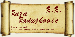 Ruža Radujković vizit kartica